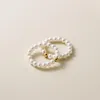 Cluster Ringen S925 Sterling Zilver Eenvoudige Gouden Licht Kraal Ring Voor Vrouwen Fijne Sieraden Accessoires