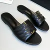 Ladies slippers esigner slippers classic sandals leather fashion shoes beach flip-flops size 34-42