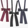 Bow Ties 12 16cm Tide Wine Black Solid Poliester Bowtie dla kobiet studentów