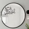 „You Look Beautiful Body Positive“, minimalistischer handbeschrifteter Vinyl-Spiegelaufkleber