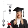 Keychains Crystal Po Pendant College Brims Frame Season Hat Diy Gemstone Gifts Graduation Hanging
