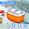 110 V + 12/24 V Dual Plug-in Electric Lunch Box 60 W Food Warmer Heater Faster Heated Lunch Box For Car/Caminhão/Home Portable Heating Boxes Suit