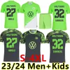 S-4xl 23 24 VFL Wolfsburg piłkarski koszulki Weghorst Steffen Brekalo 2023 2024 Football Shirt Arnold Xaver Mbabu Guilavogui Mehmedi Roussillon Men Kid Kit Minform