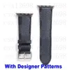 Modedesigner Watch Band Rand för Apple Series 1 2 3 4 5 6 7 38mm 40mm 41mm 42mm 44mm 45mm 49mm PU Leather Smart Watches Ersättning med adapterkontakt