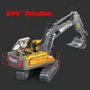 ElectricRC Car RC Excavator Dumper Bulldozer 120 24 GHz 11ch Truck Engineering Vehicles Education Toys for Kids With Light Music Gifts 230612