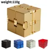 Dekompressionsleksak Mini Stress Relief Premium Metal Infinity Cube Portable Decomppresses Relax Toys Gift for Children 230612