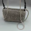 Bolsas de mão de alta qualidade Bolsas femininas com strass cheias de strass Bolsas de moda com aba de cristal brilhante Bolsas pequenas para mulheres com caixa