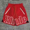 RH Designer Limited Rhude Shorts Summer New 3m отражающий хип-хоп High Street Sports Training пляжные брюки высокое качество