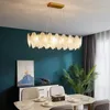Anhänger Lampen Nordic Moderne Luxus Feder Glas Led-leuchten Wohnzimmer Kronleuchter Gold Metall Glanz Kinder Schlafzimmer