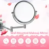 Väggmonterad sminkspegel Utdragbar dubbelsidig Vanity Mirror 360 ﾰ svängbar förstoringsspegel Badrumspegel med fällbar arm
