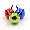 Squirrel Head Style Smoking Colorful Electroplate Plastic Zinc Alloy Herb Tobacco Grind Spice Miller Grinder Crusher Grinding Chopped Hand Muller Pipes Holder