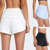 Lulu Shorts conjuntos de roupas de ioga para mulheres, shorts esportivos quentes, leggings fitness casuais para ioga, roupas íntimas femininas para ginástica e bolso para festa com zíper