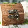 Bolsas de joias criativas caixa de anel artesanal de madeira artesanal rústico suporte de armazenamento portador personalizado presente de casamento para menina