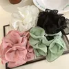 Grampos de cabelo grandes de chiffon clipe de garra tamanho laço preto tecido flor rosa grampos acessórios para mulheres