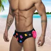 Men's Swimwear Trendy Bathing Trunks Close Fitted Swimming Fine Sewing Wading Cartoon Bear Print Pool