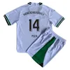 2023 24 Monchengladbach PLEA THURAM Kids Kit Soccer Jerseys LAINER ELVEDI NEUHAUS STINDL HOFMANN Home White Football Shirts Monchengladbach Short Child Uniforms
