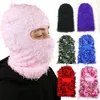 Bonés de bola Unissex Fuzzy Balaclava Hat Máscara de esqui Gorros de malha Chapéus envelhecidos Inverno à prova de vento Quente Ciclismo Camuflagem Boné 230612