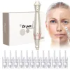 Masseur de visage E30 Micro stylo à aiguille avec 12 cartouches Nano Kit de soins de la peau sans fil Machine de rajeunissement 230612