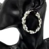 Boucles d'oreilles créoles Punk alliage 50mm pour femmes torsion métal épais Boho déclaration gros bijoux de mode en gros UKMOC
