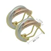 10-year factory wholesale ladies three-color three-ring ear studs suitable for couples gifts with dust bag.