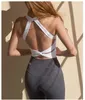 Dames sexy halter nek gevarieerd gaasje gepatchte perspectief sport yoga actieve ondergoed tanktops sml