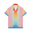 Moda tasarımcısı Hawaii plajı gündelik gömlek seti yaz erkek iş gömleği kısa kollu üst gevşek gömlek asya boyutu m-xxxl a39