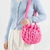 Bolsas de ombro Moda Crochê Bolsas tiracolo Bolsas de ombro femininas de malha de grife Bolsas de mensageiro de tecido de corda Bolsas pequenas feitas à mão Bolsas de compras