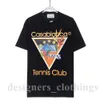 Casablancas T Shirt Luxury Mens Summer Designer Loose Comfortable Tees Round Neck Letters Print Sweat Absorbing Quick Dry Cotton Tops Casual Street Shorts Sleeve