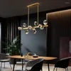 Lustres 7/10/12 têtes LED lustre en cristal pour salle à manger chambre Restaurant château intérieur luminaires décoratifs Surface brillant