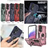 Car Holder Metal Finger Ring Bracket Cases For Iphone 15 Pro Max 14 Plus 13 12 11 Hard PC TPU Defender Armor Hybrid Shockproof Impact Combo Heavy Kickstand Phone Cover