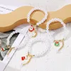 Ketting Armbanden Bedels voor Vrouwen Dames Kralen Trendy Bohemen Parel Sieraden Zomer 2023 Nieuwe Kerst Hanger Goud Kleur