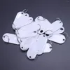 Pochettes à bijoux étiquettes d'identification porte-clés en plastique portables blanches 100 pièces