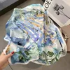 Sarongs 100% Soie Naturelle Foulard Carré Femmes Cou Foulard Haute Qualité Bandana Foulards Femme D'été Foulard Châle Wrap 230613