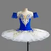 Dancewear Flower Tutu di balletto professionale White Swan Lake Platter Tutu Romantic Ballerina Party Dance Costume Balett Dress Girl Women 230612