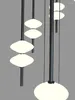 Lampy wiszące Dupleks dupleks schodowy żyrandol Laster salon LED sufit Light Light-Rise Lobby Hall