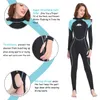 Wetsuits Drysuits Kadın 2mm Neopren Islak Takımlar Tam Vücut Dalış Şnorkel Sörf Sörfü Soğuk Su Geri Sırtında Kano Sörfü Sarkı Sıkıştırma Strap 230612