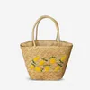 Sacs de plage petit design brodé sac à bandoulière tissé à la main herbe sac à main pique-nique rotin