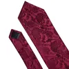 Stropdassen Heren Bruiloft Stropdas Rood Paisley Effen Zijde voor Mannen Gravat Zakdoek Manchetknopen Broche Set Barry.wang Designer Fa-5509 230613