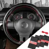 Fundas para volante Auto Stuurwiel Braid Cover Naalden En Discussie Kunstleer Suite 7 Kleur Diy Textuur Zacht Interior Accessoires