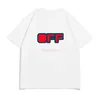 OFFes 50% Sweatshirt men women short sleeve t shirt designer Tshirt oversize hip hop pullover tee fashion shirts printed Tshirts Mens Round Neck tees White Black Top