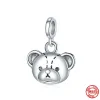 Dla Pandora Charms Authentic 925 Srebrne koraliki Dangle Cross Hope Alarm Burek Paw Bead