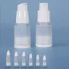 Frosted PP Plastic Airless Spray Pump Bottles with white lid for skin care serum lotion 15ml 20ml 30ml 50ml 80ml 100ml Travel size refi Ounm