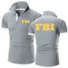 Polos para hombres FBI United States Shield Impresión para hombres Polos de verano Camisas Moda de alta calidad Deportes casuales Tops de algodón de manga corta 230613