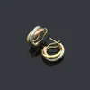 10-year factory wholesale ladies three-color three-ring ear studs suitable for couples gifts with dust bag.