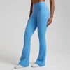 Active Pants Nylon Women's Tight Dance Wide Len Hip Lift High midje Leggings Flare Gym Workout Push Up Sport Yoga