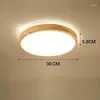 Plafoniere 2023 Camera da letto principale giapponese ultrasottile a LED in legno massello Camera moderna semplice nordica Piccola lampada