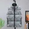 Männer Westen Winter Druck Weste Männer Mode Camouflage Parkas Ärmellose Dicke Warme Weste Baumwolle Herbst Reflektierende Koreanische 5XL