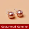 Stud XF800 REAL Natural Freshwater Pearl Stud örhängen Pure AU750 18K Gold Stud Needle For Women's Wedding Fine Jewelry Gift E513 230612