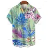 Casual shirts voor heren 2023 Hawaiiaans shirt voor mannen strand vakantie korte mouw reversknoppen mode kleding tops dames blouse