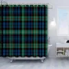 Tende Tenda da doccia britannica geometrica Scozzese verde a quadretti Tartan Rosso Scozia Natale Tavolo scozzese Kilt irlandese Pittura Bagno